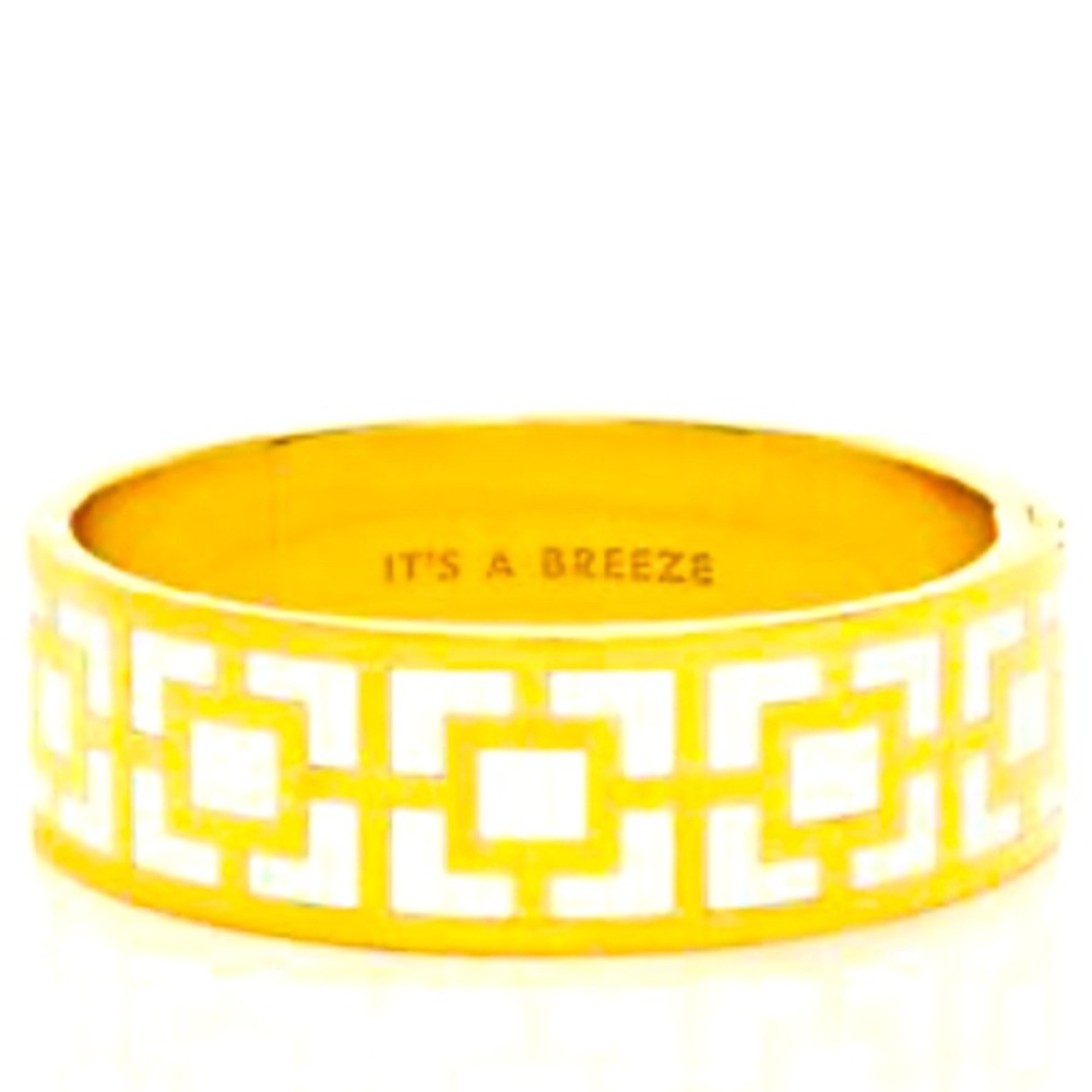 NWT KATE SPADE It’s a Breeze Idiom Enamel Geometric Bangle Bracelet